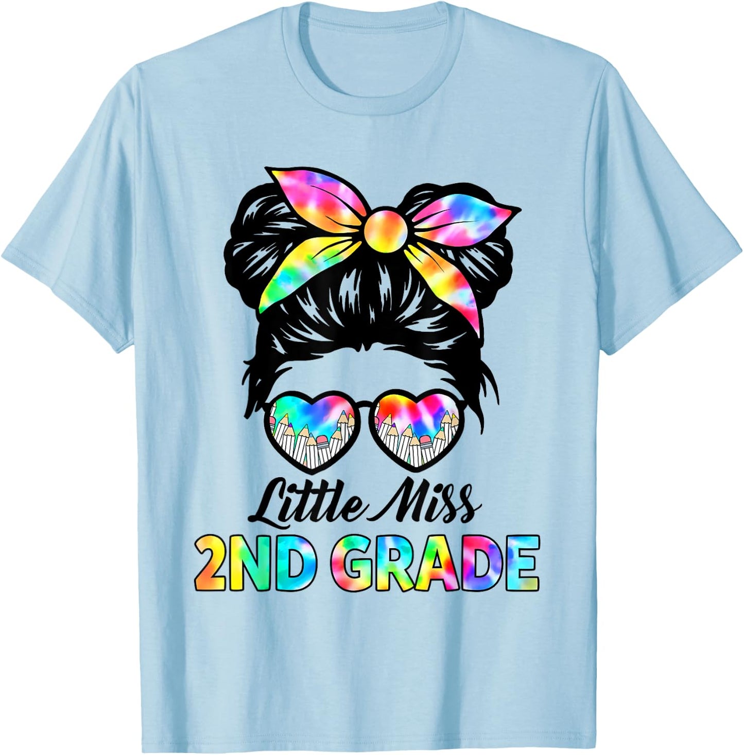 Little Miss 2nd Grade Back To School Second Grade Girls Kids T-Shirt - T-Shirt | Light Blue