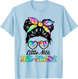 Little Miss 2nd Grade Back To School Second Grade Girls Kids T-Shirt - T-Shirt | Light Blue