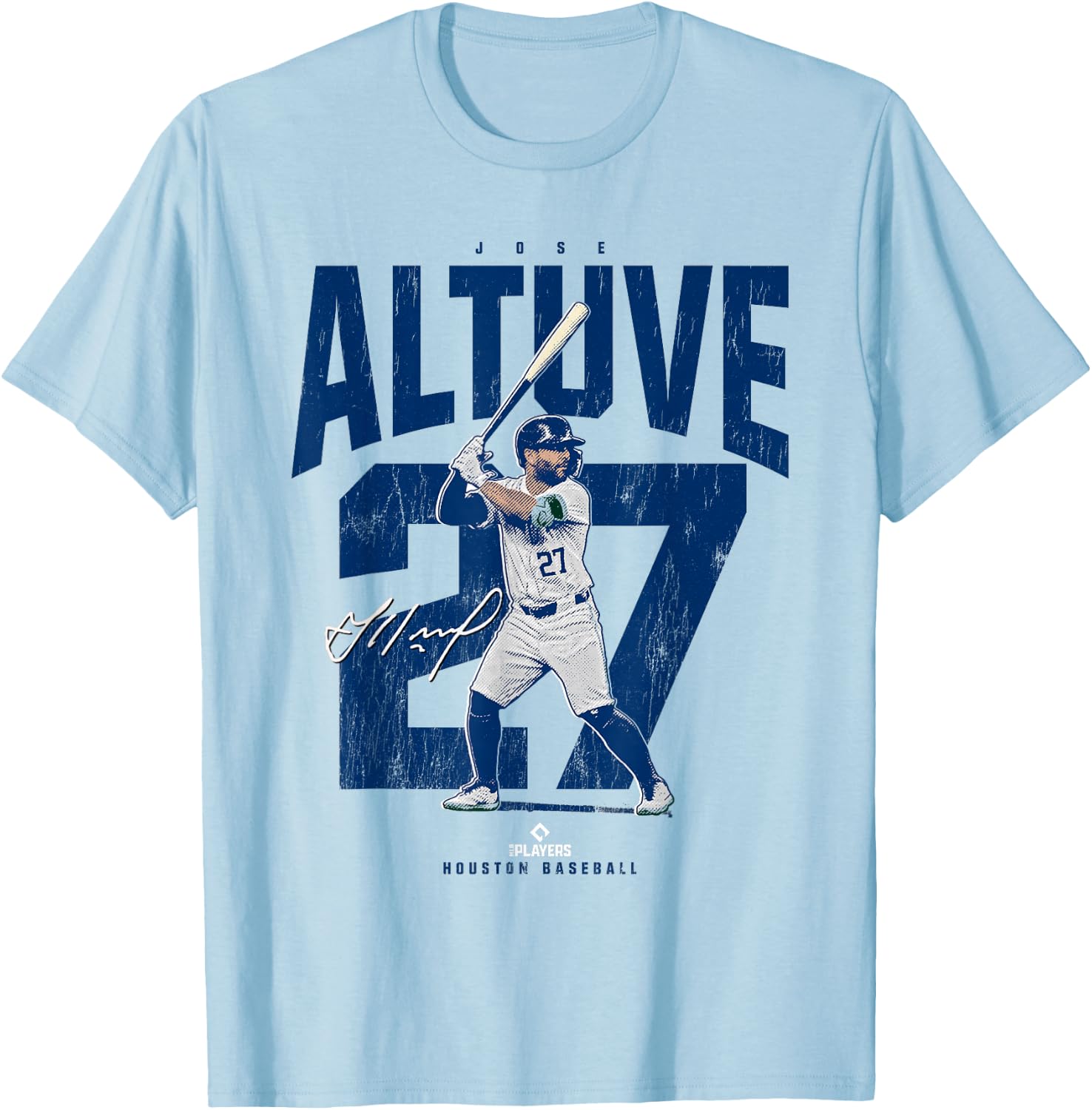 Jose Altuve | Houston Baseball Players | MLBJAL3901 T-Shirt - T-Shirt | Light Blue