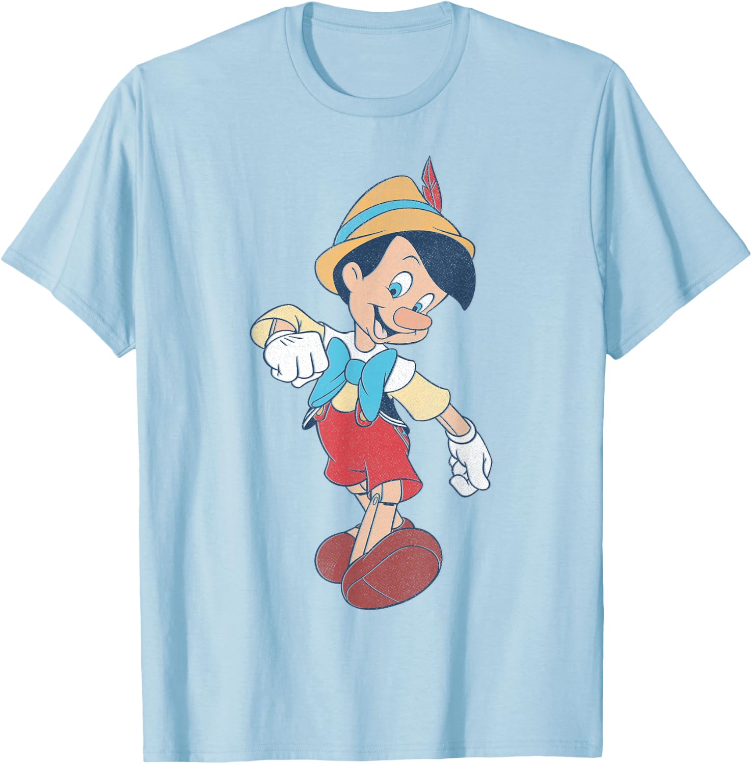Disney Pinocchio Vintage Portrait Small T-Shirt - T-Shirt | Light Blue