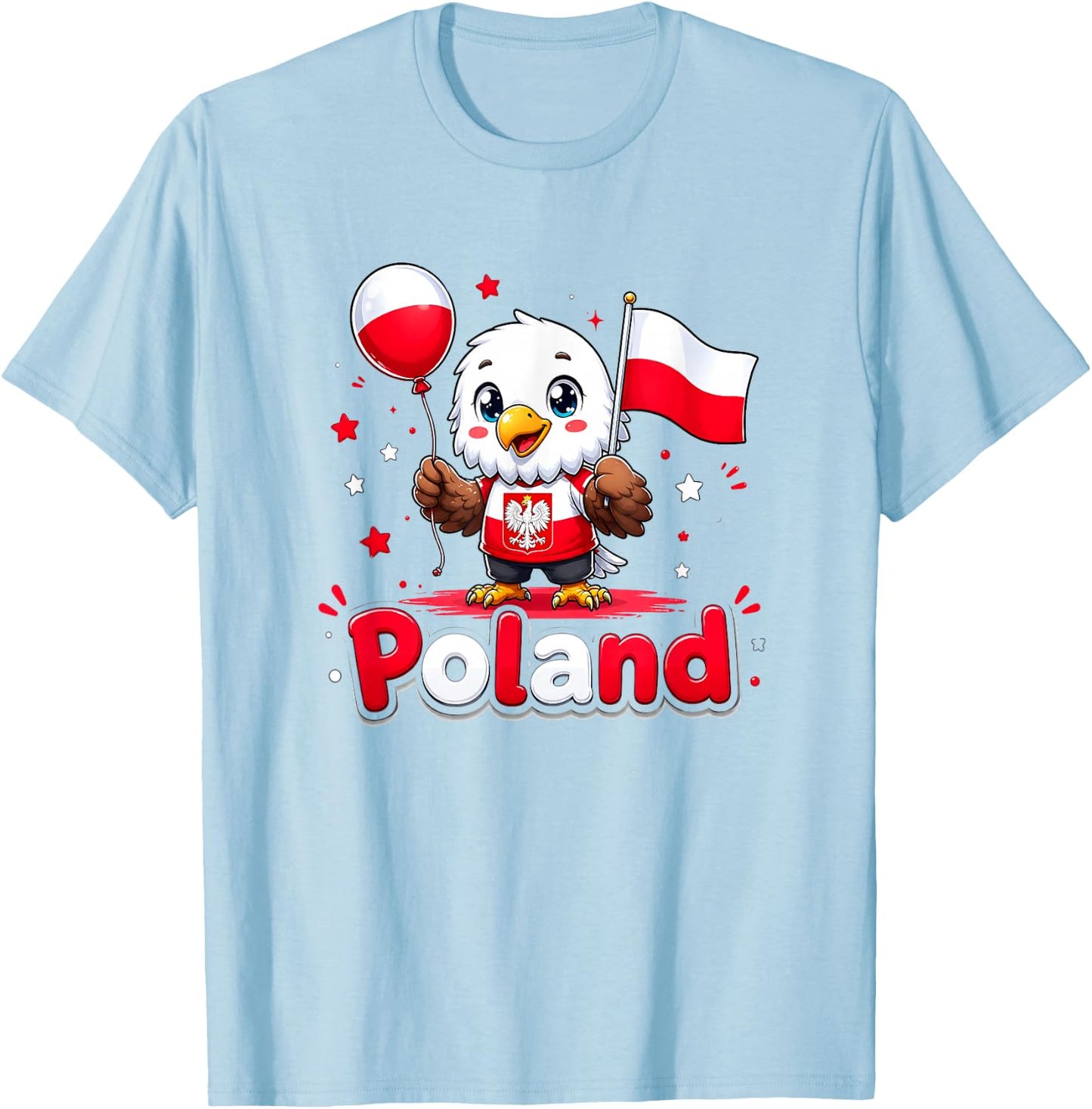 Polen Kinder, Polnische Kleidung, Polen Shirt für Mädchen T-Shirt - T-Shirt | Light Blue