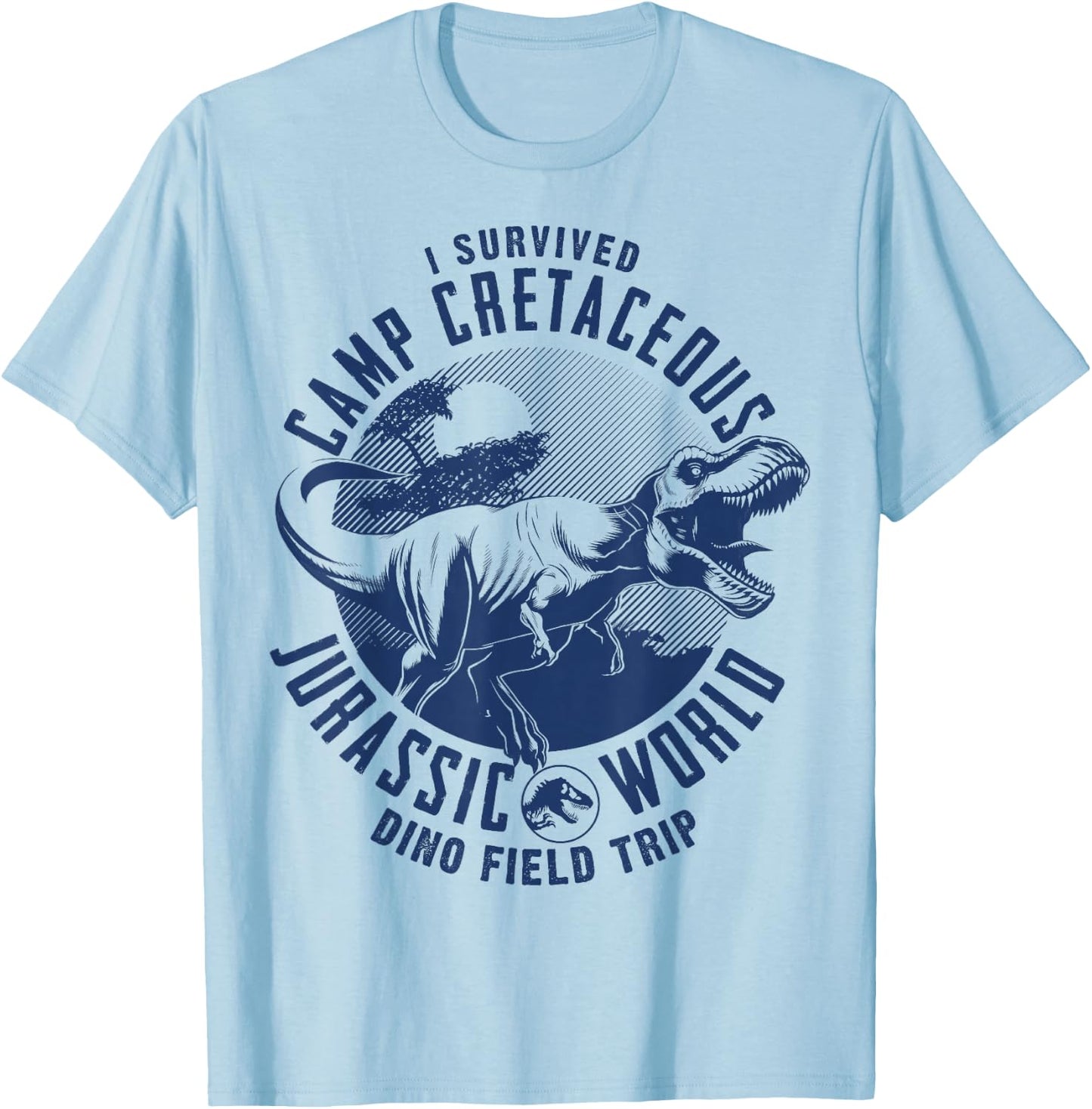 Jurassic World: Camp Cretaceous I Survived Dino Field Trip T-Shirt - T-Shirt | Light Blue