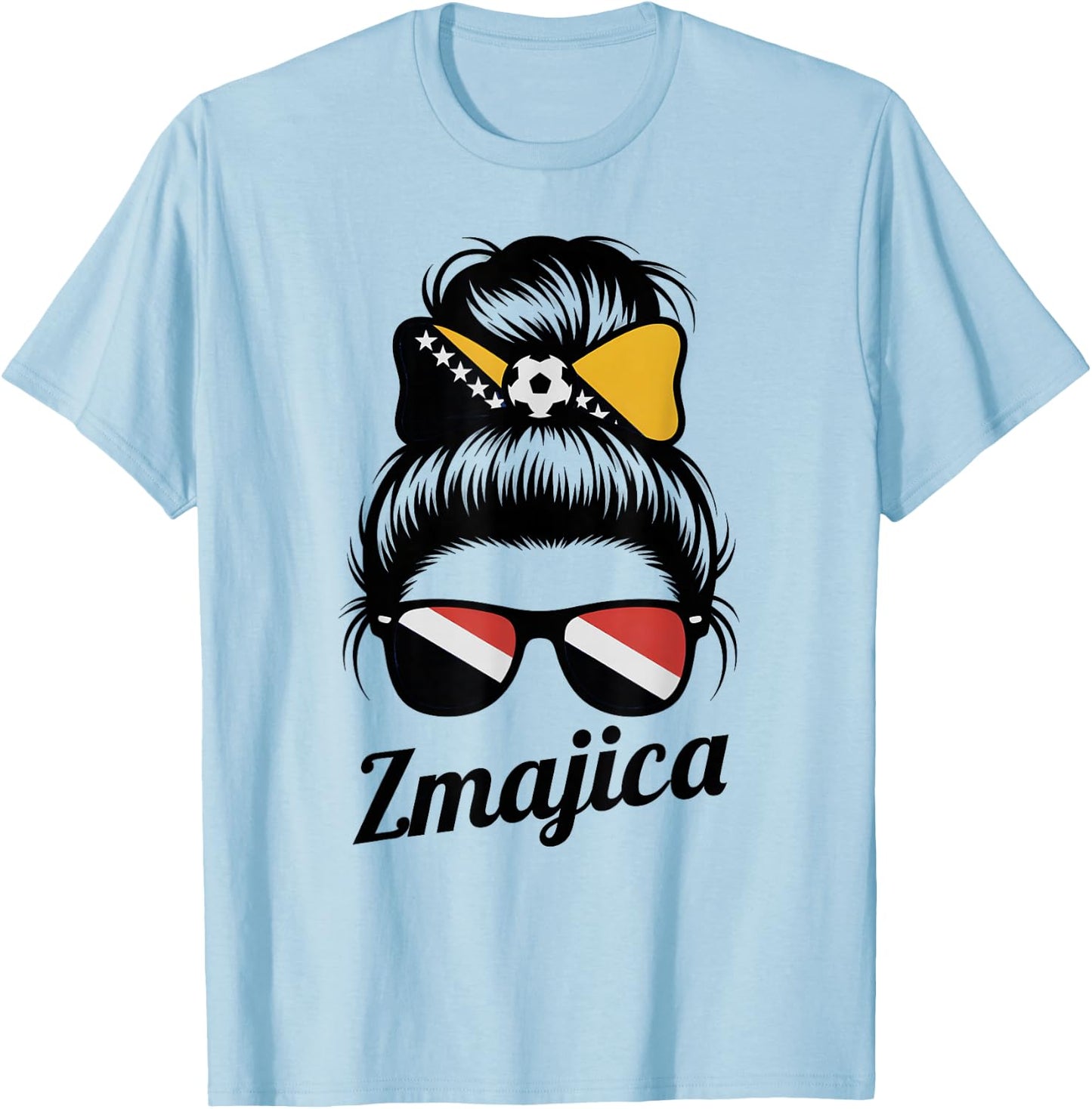 Proud ZMAJICA Bosnian Zmajice Girl Game Day Hajmo Bosno Mom T-Shirt - T-Shirt | Light Blue