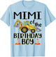 Mimi of The Birthday for Boy Excavator Construction Truck T-Shirt - T-Shirt | Light Blue