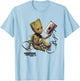 Guardians of The Galaxy Vol2 Groot Tape T-Shirt - T-Shirt | Light Blue