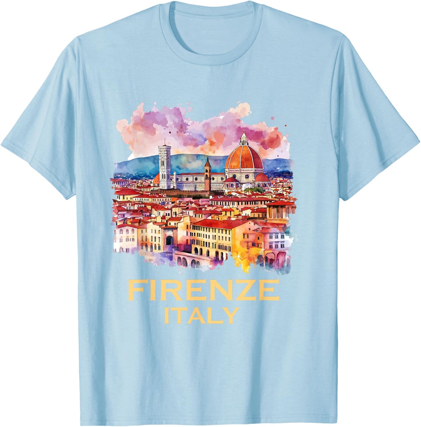 Firenze Italy Souvenirs Skyline Souvenir From Florence Italy T-Shirt - T-Shirt | Light Blue