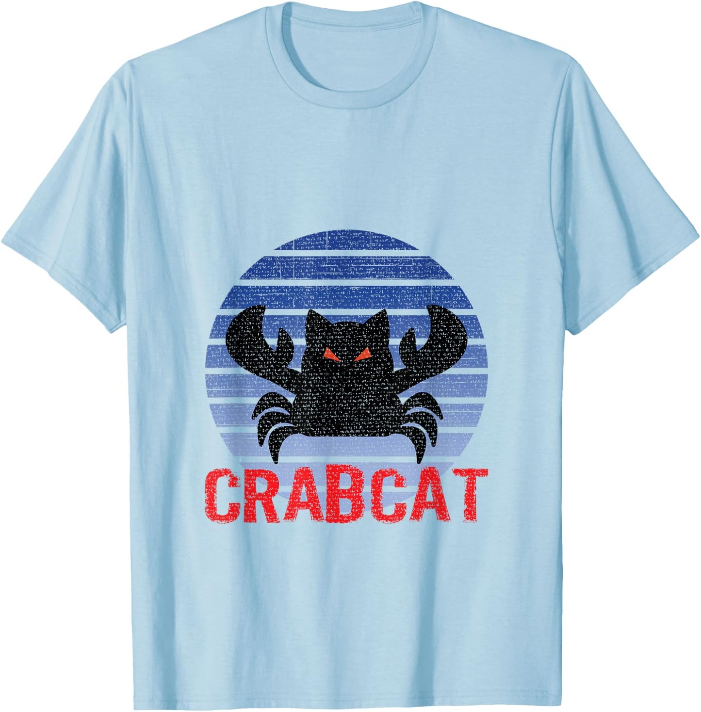 Fear the Crabcat - Funny Cryptid Cryptozoology Vintage Men Women Kids T-Shirt - T-Shirt | Light Blue