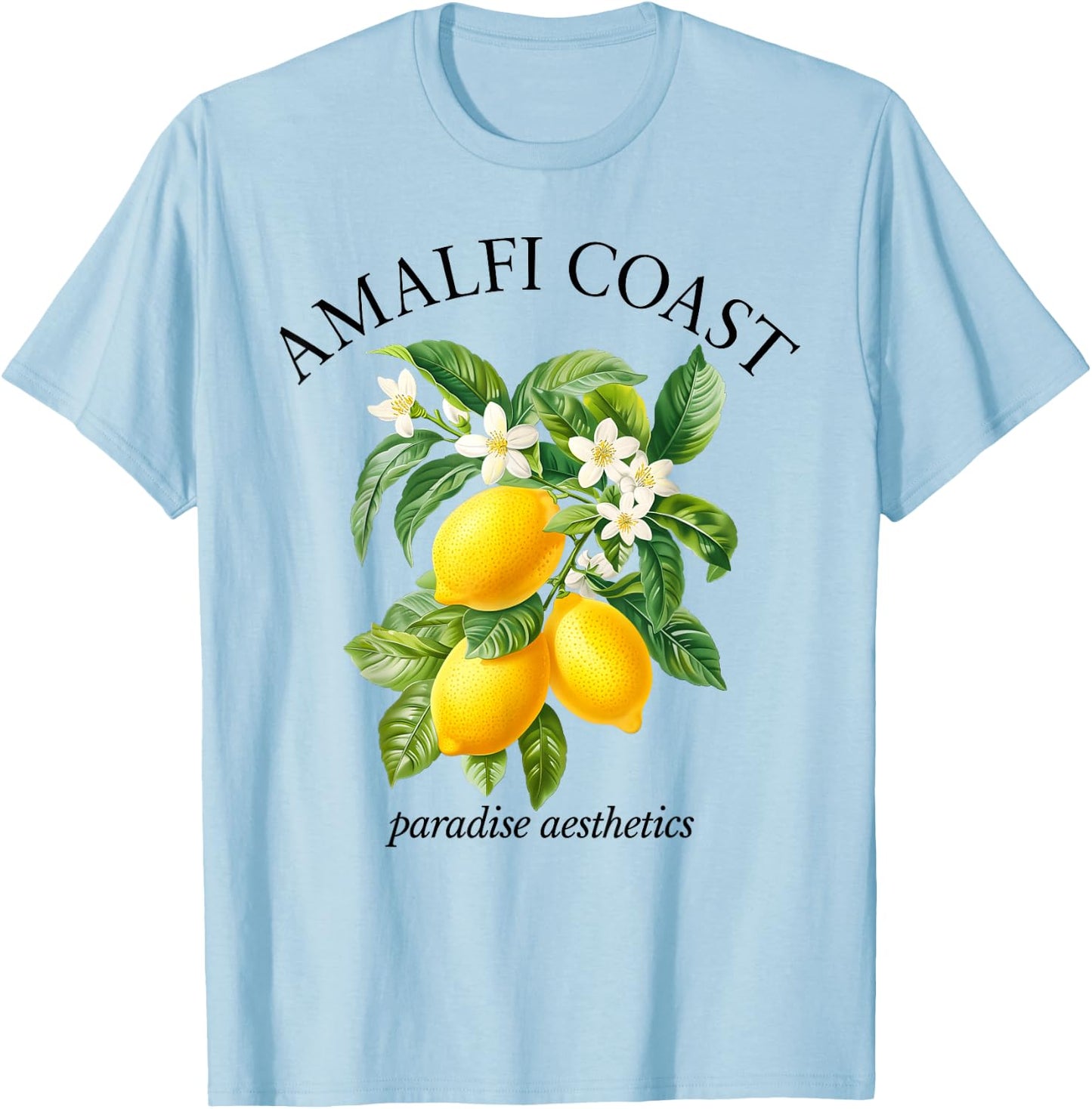 Amalfi Coast X Lemons of the Amalfi Coast. Limoncello Spritz , White T-Shirt - T-Shirt | Light Blue