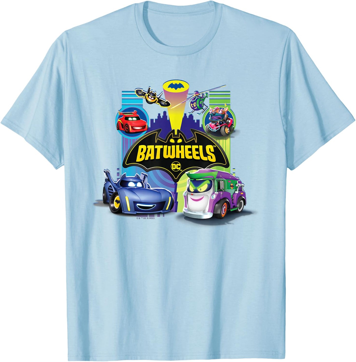 Batman Batwheels Team vs Team T-Shirt - T-Shirt | Light Blue