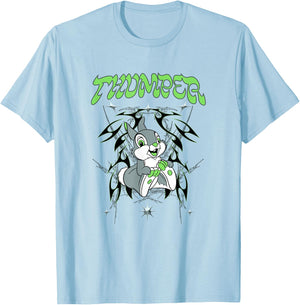 Disney Bambi Thumper Tribal Starburst Green Glow T-Shirt - T-Shirt | Light Blue