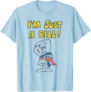 Schoolhouse Rock I'm Just a Bill Yellow Text Vintage Cartoon T-Shirt - T-Shirt | Light Blue