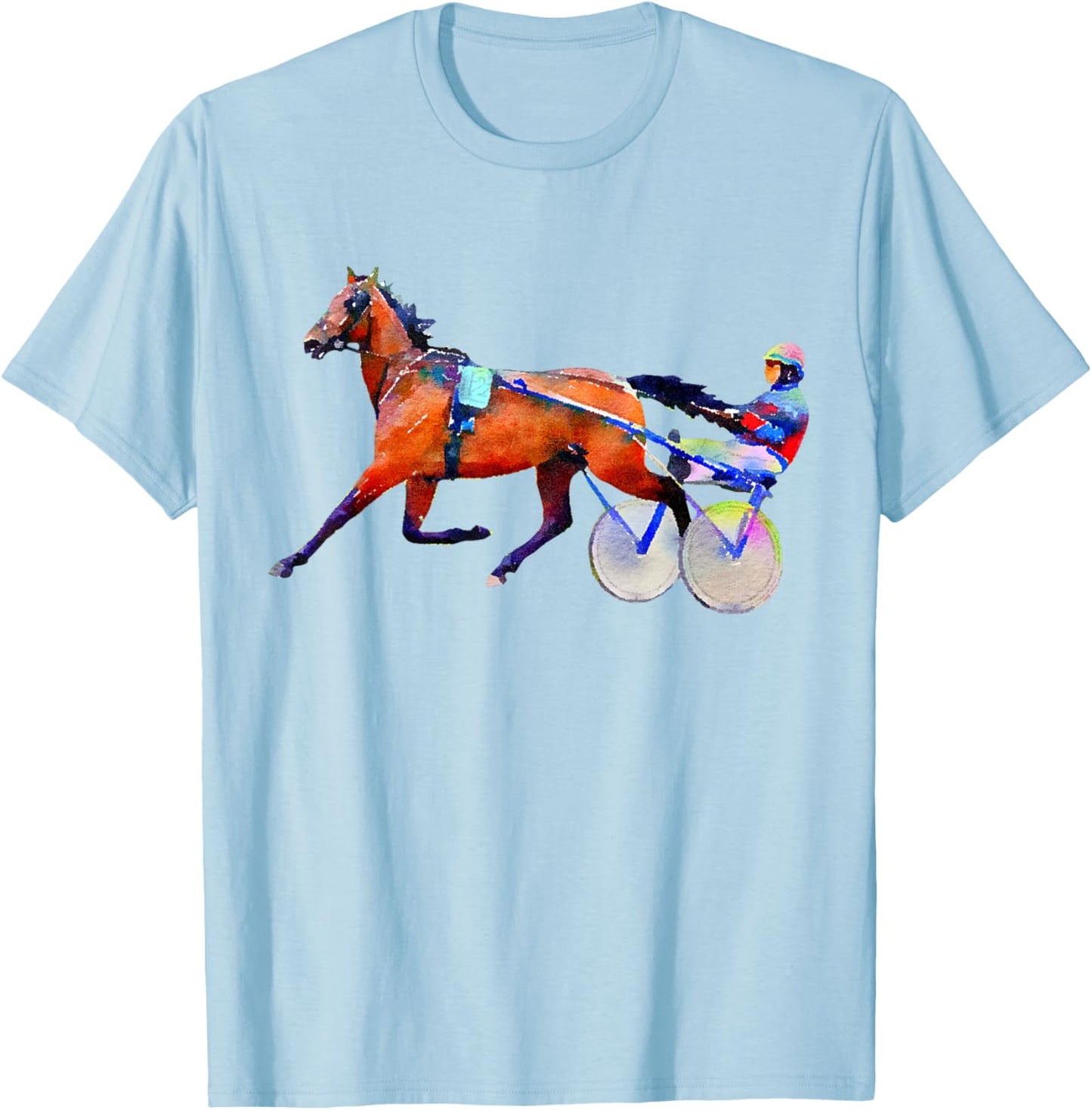 Sports Horse Race Harness Racing T-Shirt - T-Shirt | Light Blue