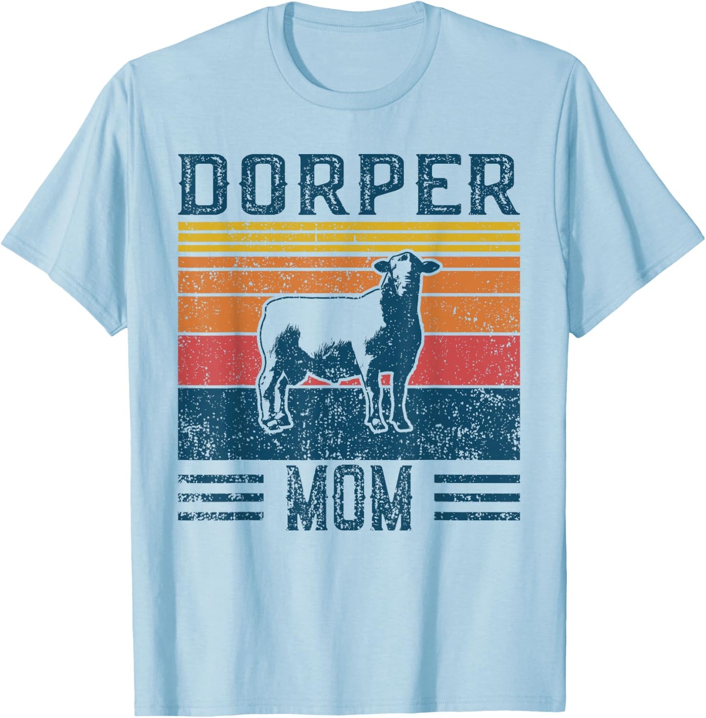 Best Sheep Mother - Vintage Dorper Sheep T-Shirt - T-Shirt | Light Blue
