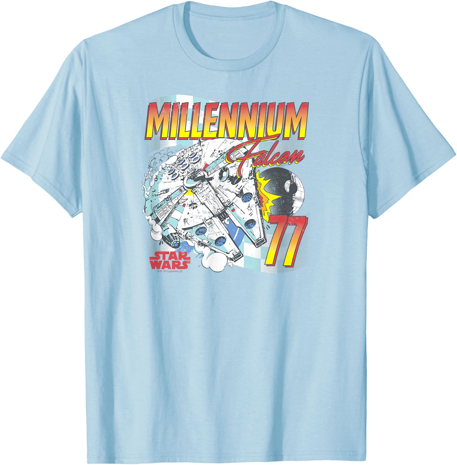Star Wars - Millennium Falcon Facing T-Shirt - T-Shirt | Light Blue