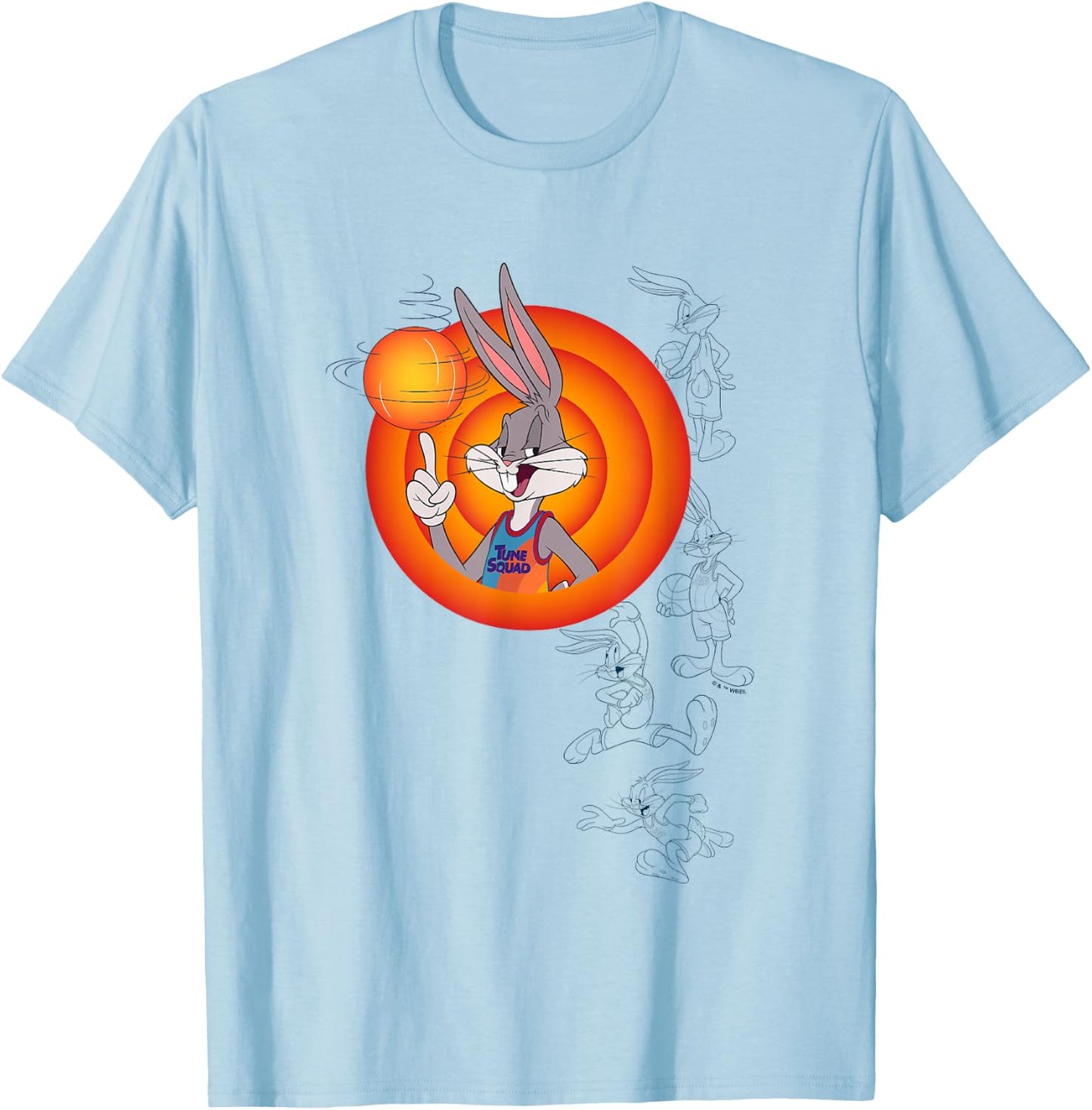 Space Jam: A New Legacy Best Player Bugs Bunny Chest Frame T-Shirt - T-Shirt | Light Blue