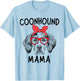Coonhound Mama Coonhound Dog Mom Mother's Day T-Shirt - T-Shirt | Light Blue