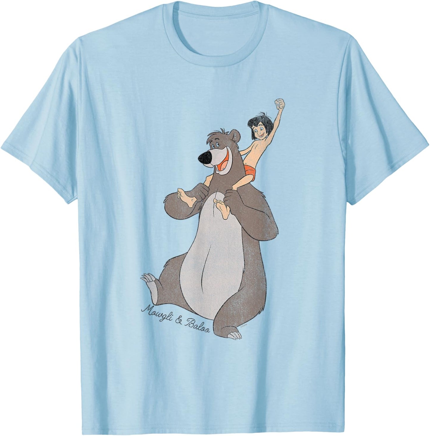 Jungle Book Mowgli And Baloo , white T-Shirt - T-Shirt | Light Blue