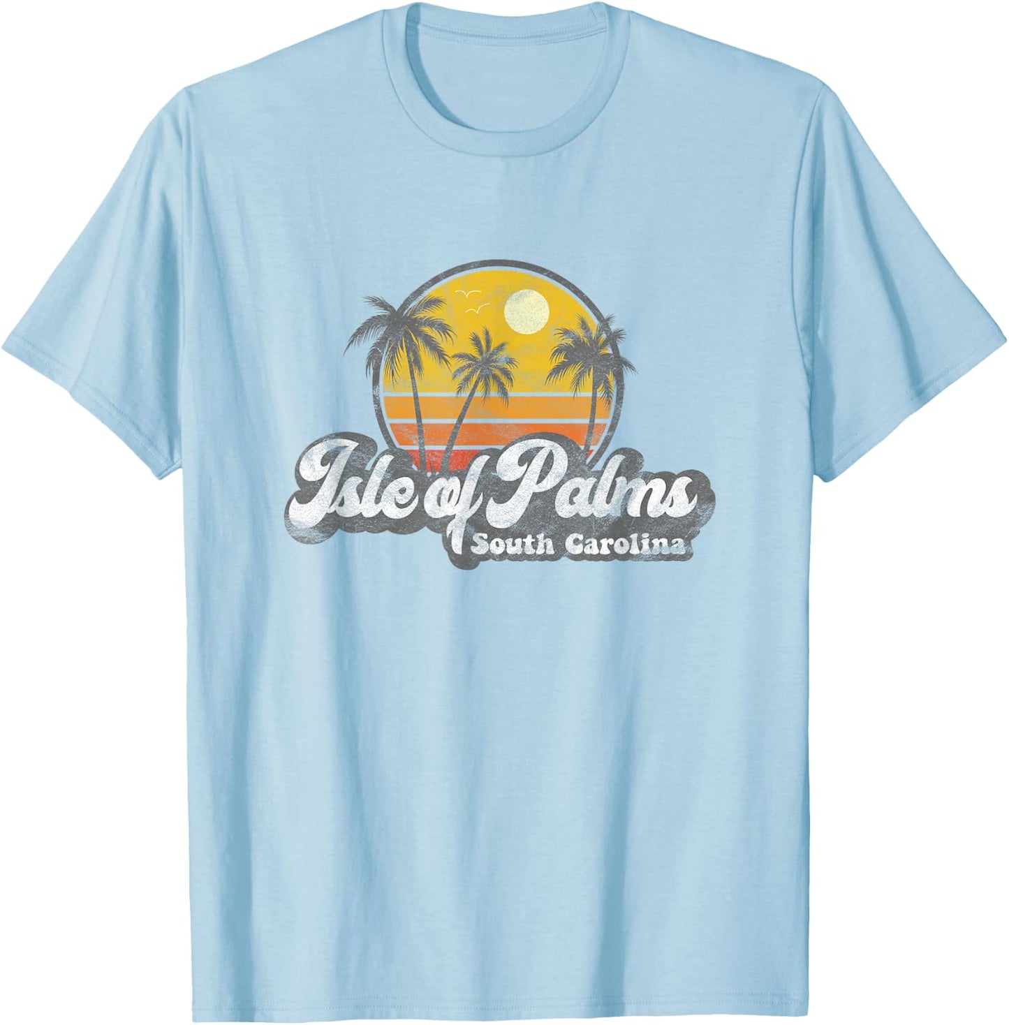 Isle of Palms SC Retro Surfer T-Shirt - T-Shirt | Light Blue