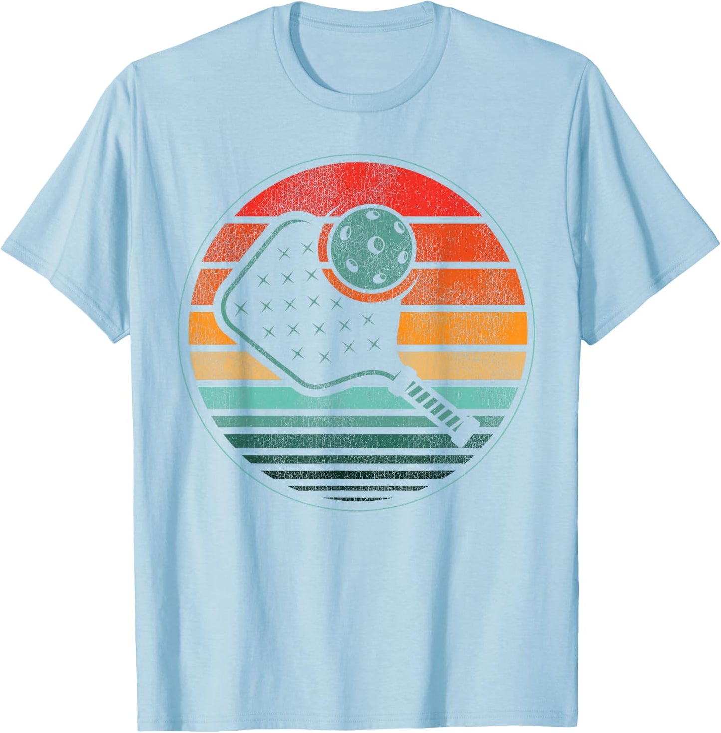 Pickleball Retro Vintage T-Shirt - T-Shirt | Light Blue