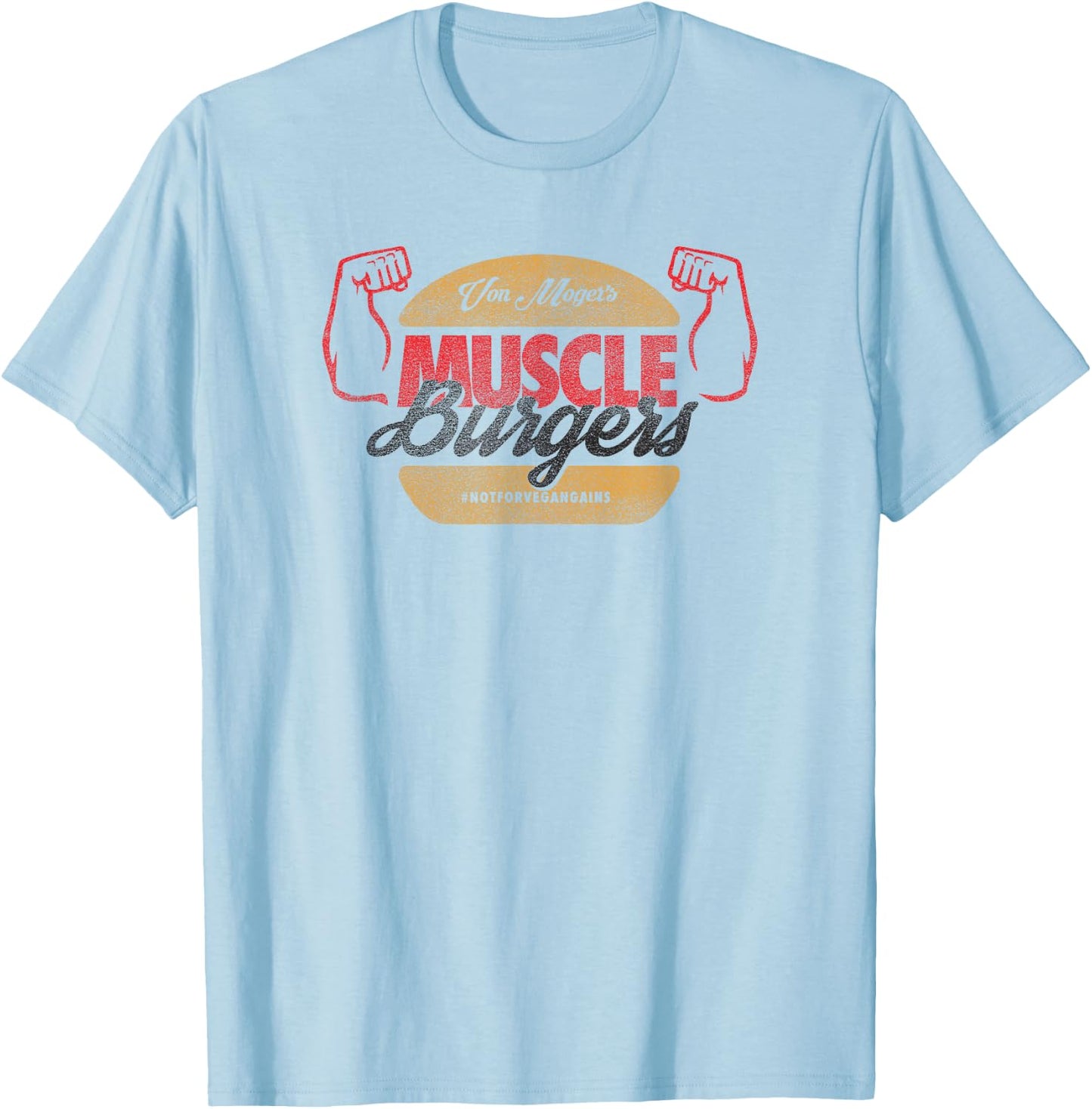 Calum Von Moger Muscle Burger T-Shirt - T-Shirt | Light Blue