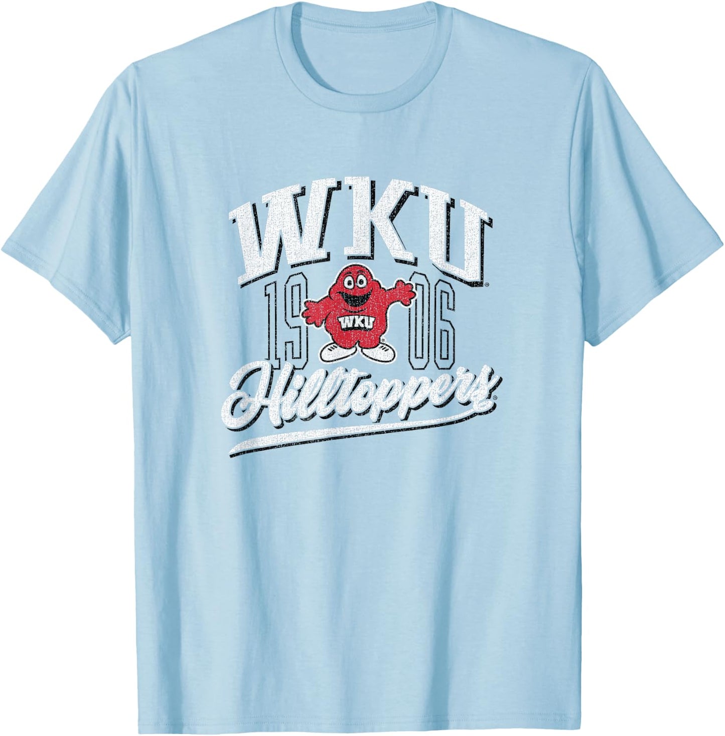 Western Kentucky University Hilltoppers Vintage Script T-Shirt - T-Shirt | Light Blue