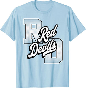 Red Devils Shirt Football Baseball Basketball Red Devils T-Shirt - T-Shirt | Light Blue