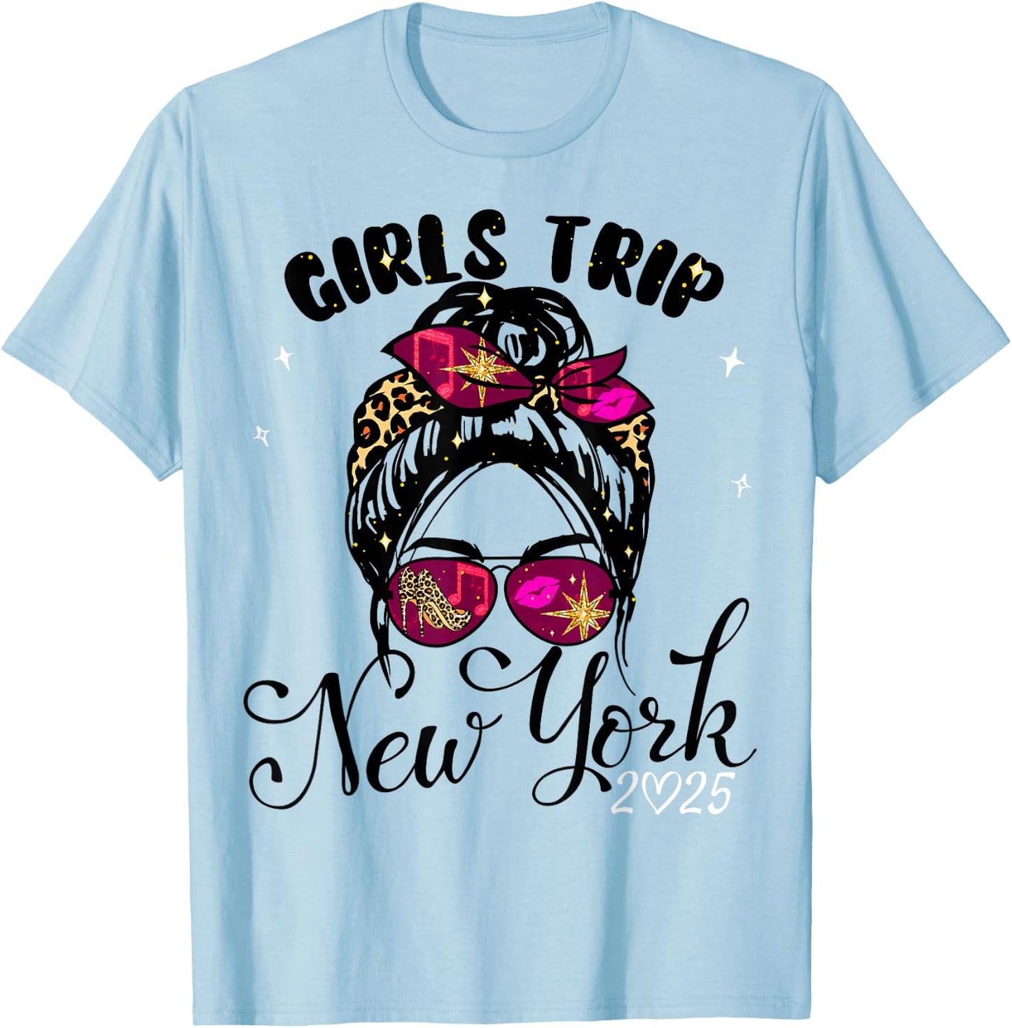Girls Trip New York 2025 Shirt Weekend Birthday Squad T-Shirt - T-Shirt | Light Blue