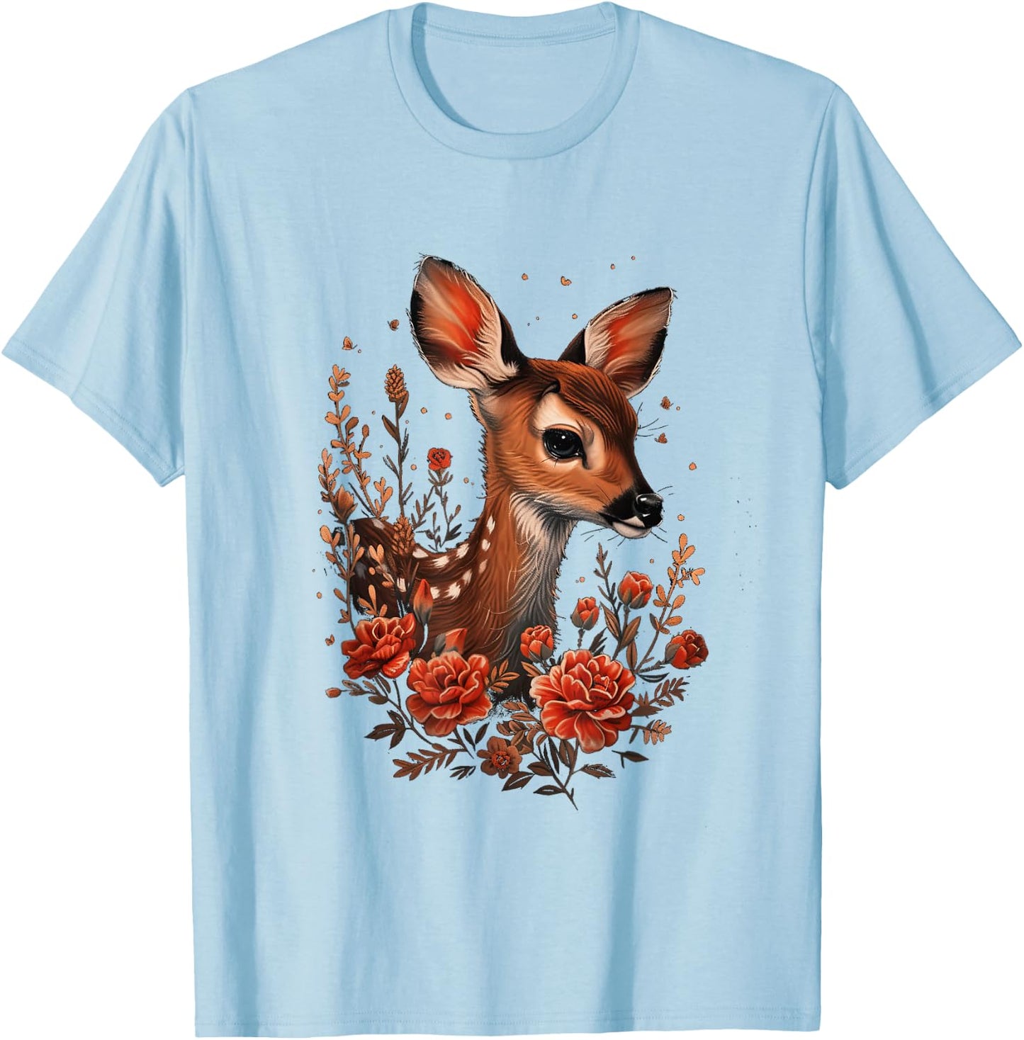 Women's Costume Shirt for Dirndl Cute Deer T-Shirt - T-Shirt | Light Blue