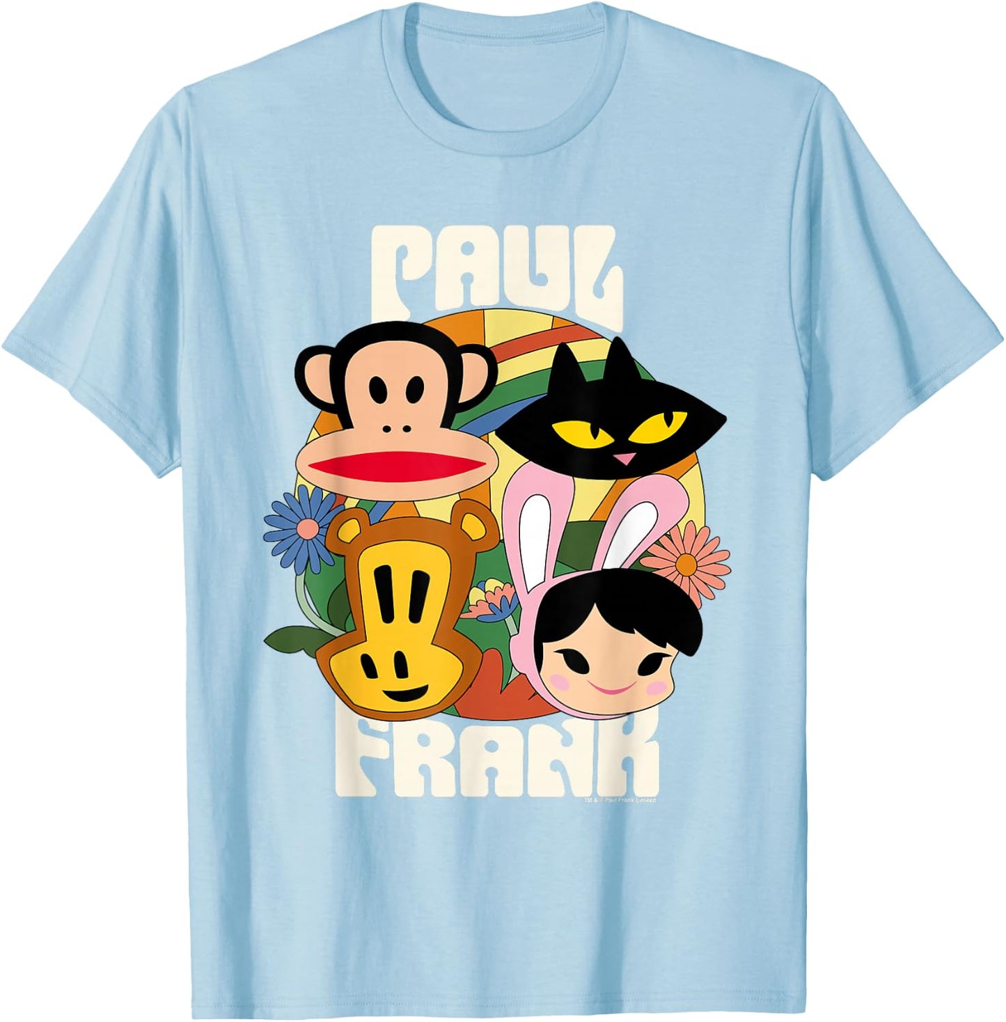 Paul Frank Julius Mika Cat Clancy & Bunny Girl T-Shirt - T-Shirt | Light Blue