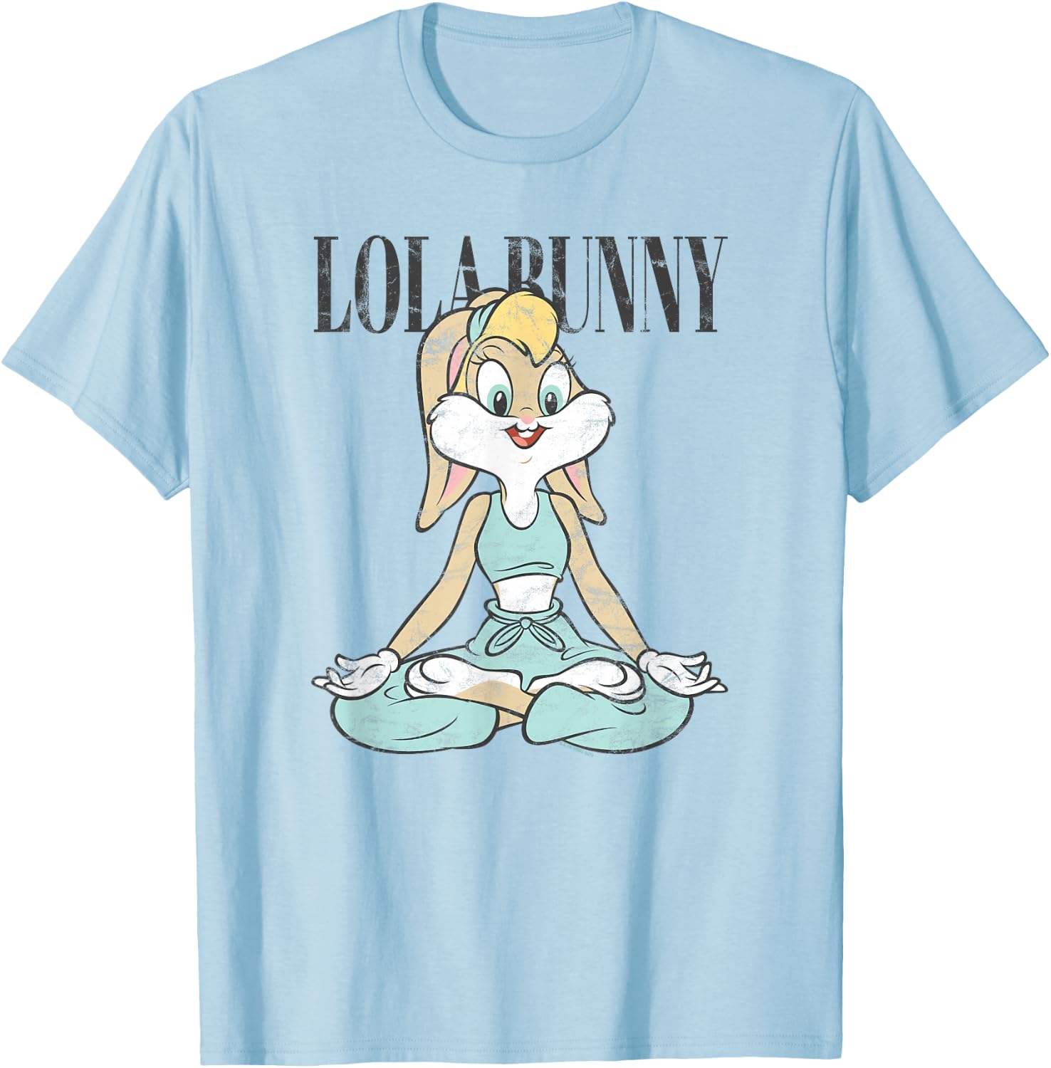 Looney Tunes Lola Bunny Yoga Pose T-Shirt - T-Shirt | Light Blue