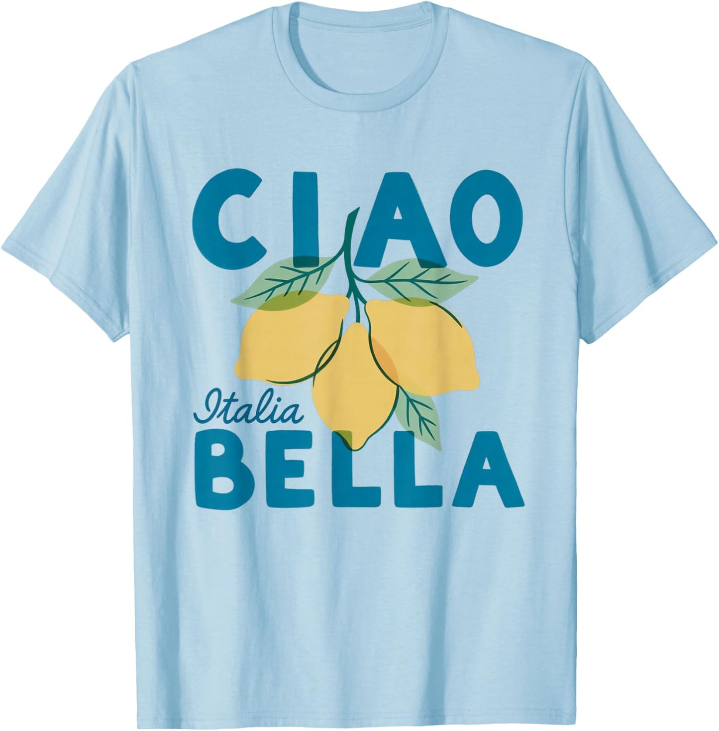 Ciao Bella Italian Lemon T-Shirt - T-Shirt | Light Blue