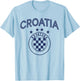 Croatia Hrvatska Flag Zagreb Croatian Jersey Retro T-Shirt - T-Shirt | Light Blue