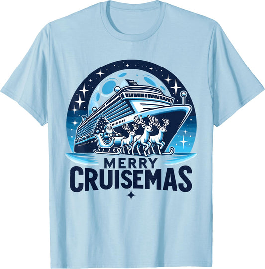 Merry Cruisemas - Cruise Mas T-Shirt - T-Shirt | Light Blue