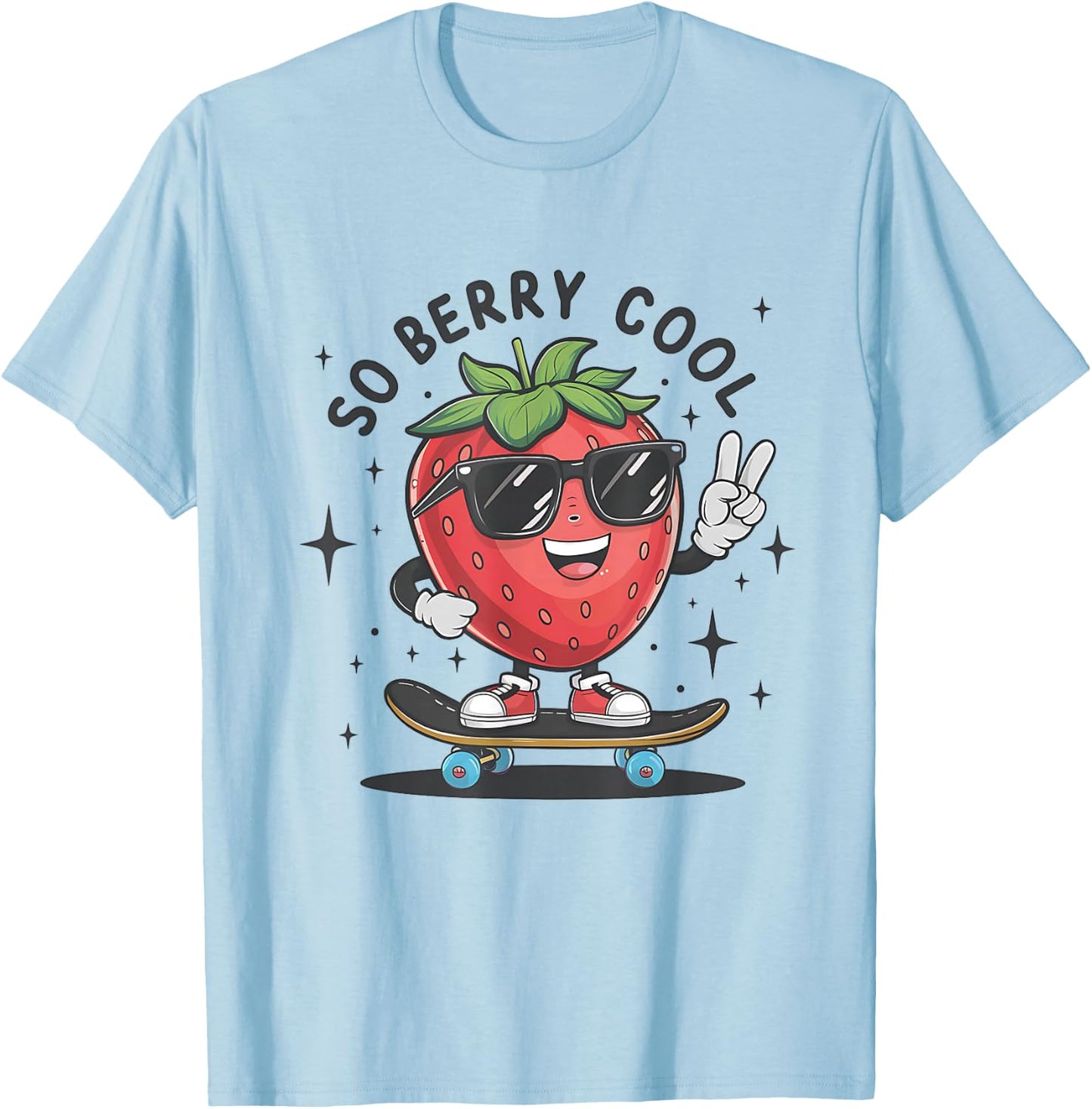 So Berry Cool Fruit Lover Strawberry Season For Boy T-Shirt - T-Shirt | Light Blue