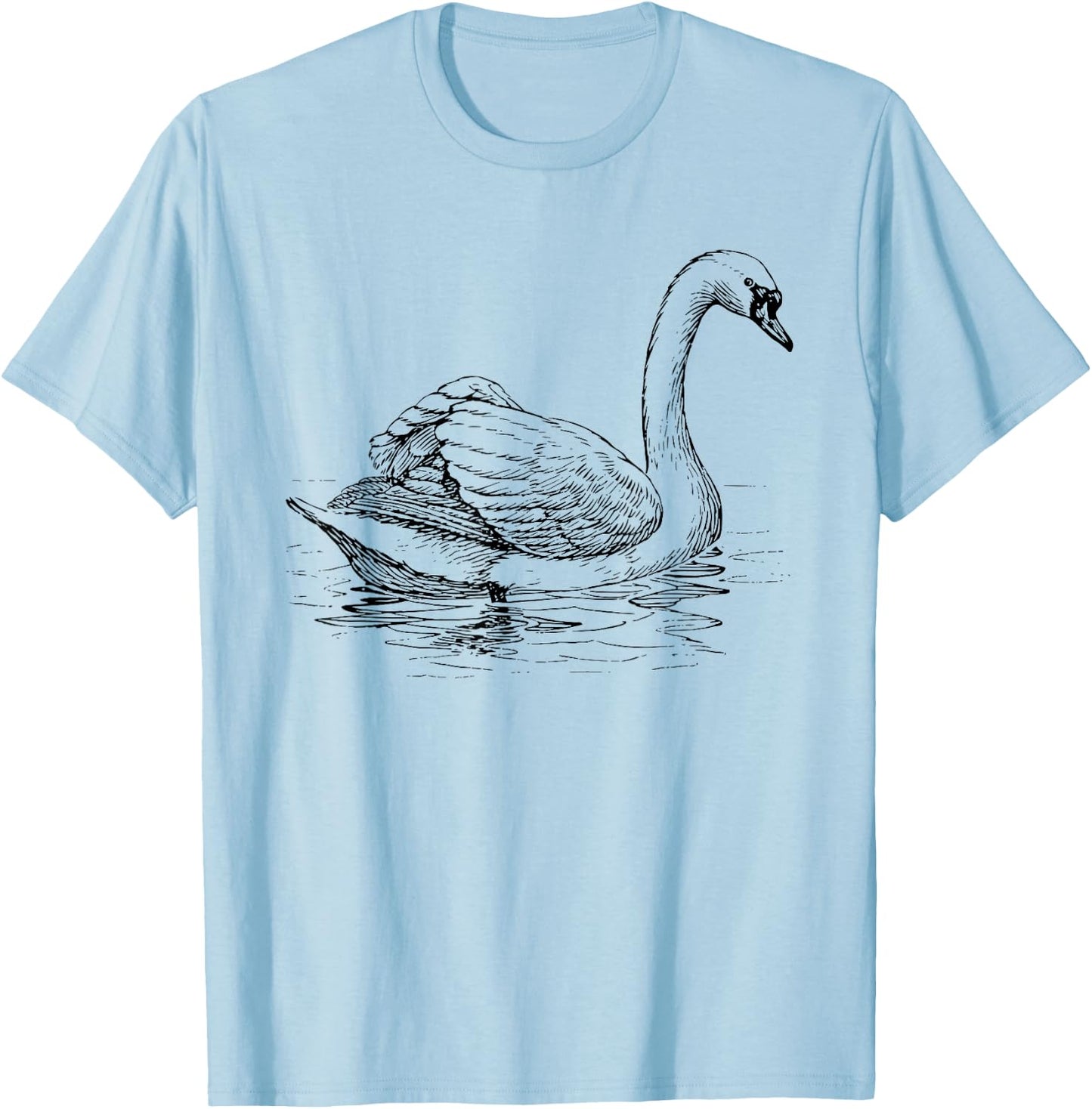 Vintage Illustration of a Swan T-Shirt - T-Shirt | Light Blue