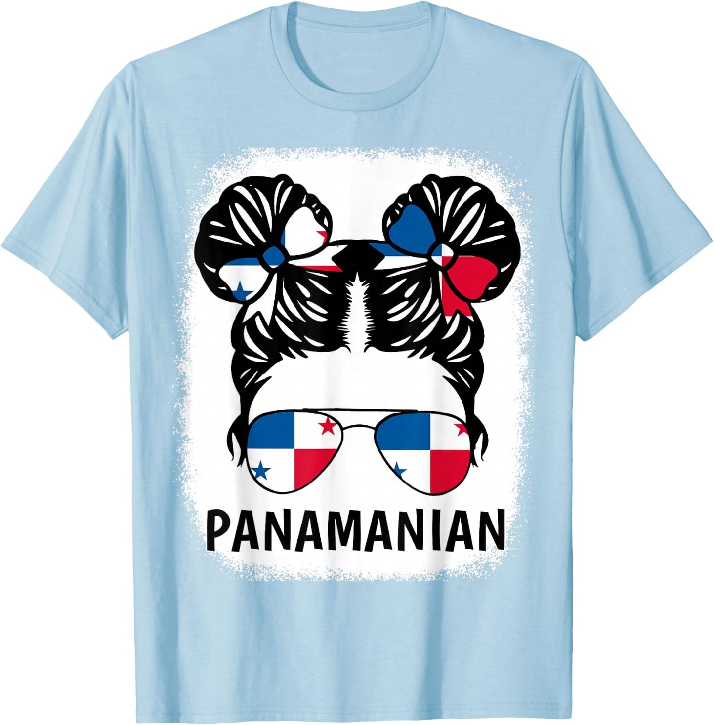 Panamanian Girl Panama Flag Hispanic Heritage Month Kids T-Shirt - T-Shirt | Light Blue