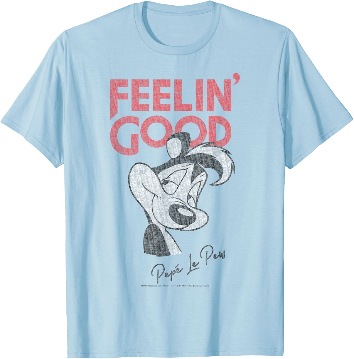 Looney Tunes Pepe Le Pew Feelin' Good T-Shirt - T-Shirt | Light Blue