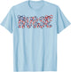 Groovy Cute Nurse Bows & Flowers USA Flag 4th Of July Women T-Shirt - T-Shirt | Light Blue