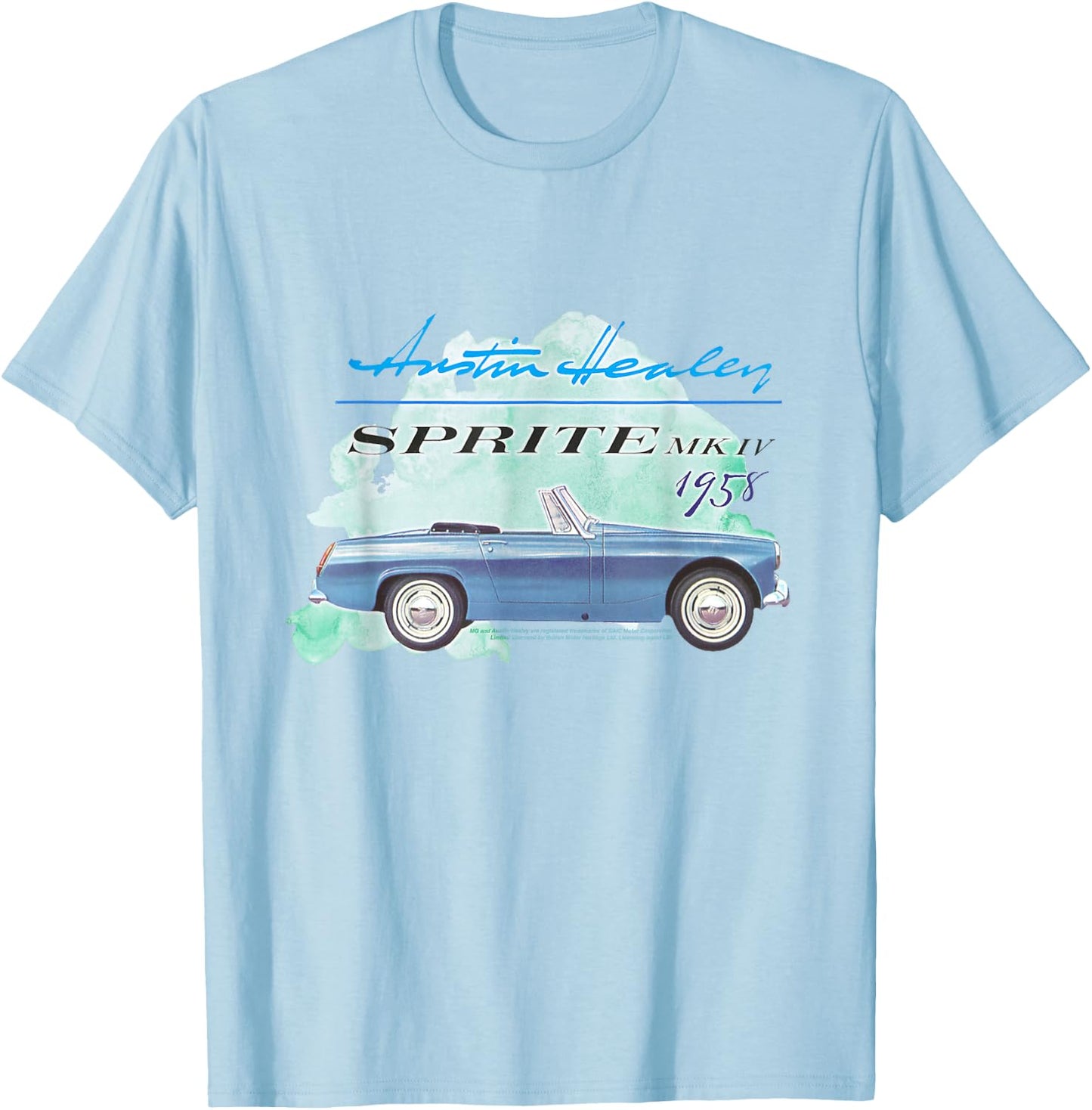 BMH Austin-Healey Sprite MKIV Retro Sports Car T-Shirt - T-Shirt | Light Blue