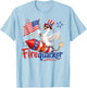 Did Someone Say Firequacker Funny Patriotic Goose 4th July T-Shirt - T-Shirt | Light Blue