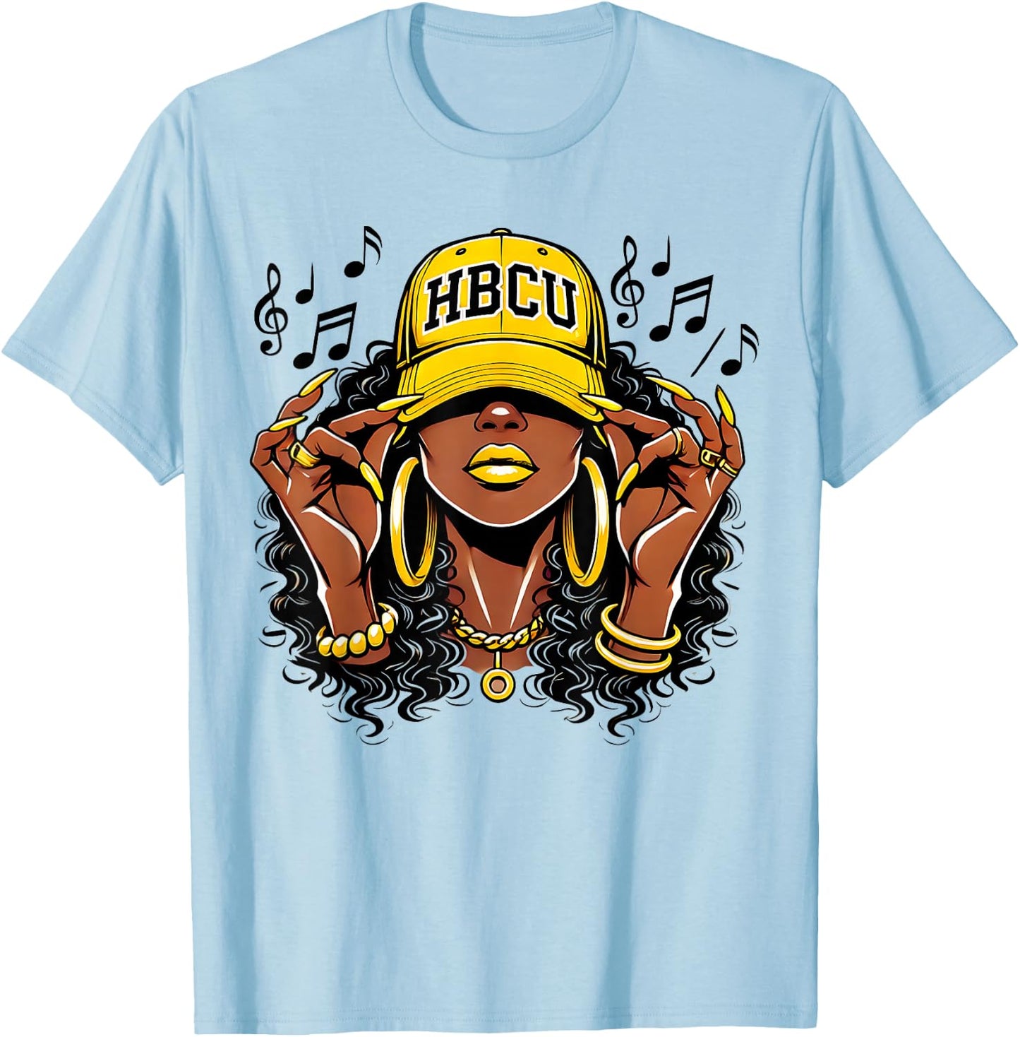hbcu black and educated Black History Month HBCU T-Shirt - T-Shirt | Light Blue