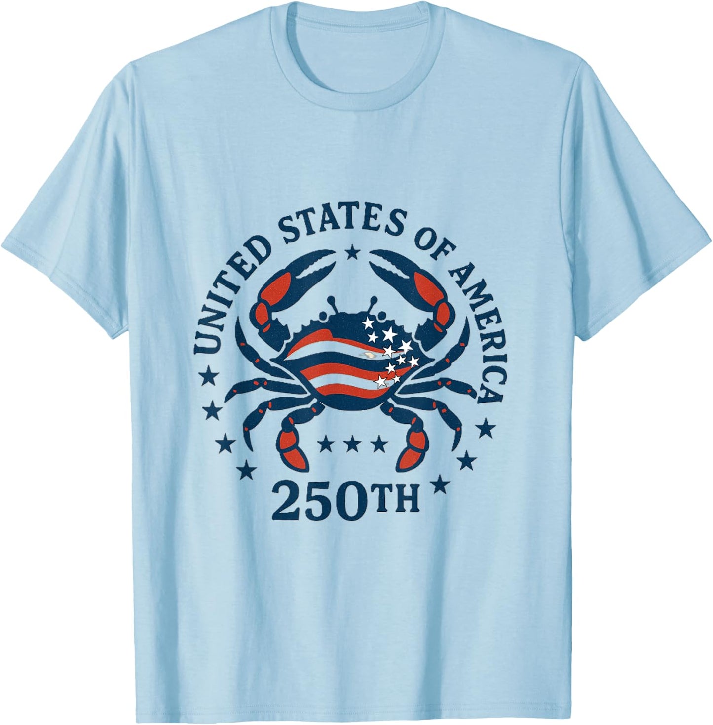 God Bless America/July 4th/ USA Designs/Red White and Blue T-Shirt - T-Shirt | Light Blue