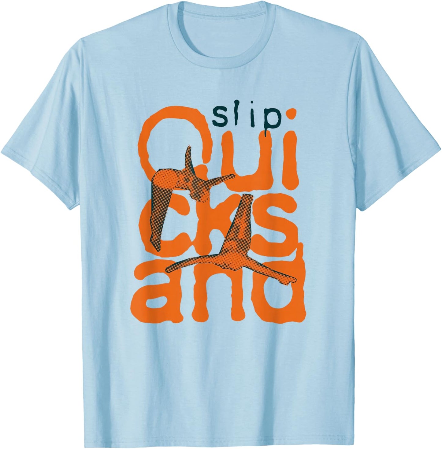 Quicksand Damen -Jugendliche Weiß Slip S Klassisch Einfarbig Crew-Ausschnitt Kurze Ärmel Small T-Shirt - T-Shirt | Light Blue