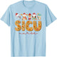 SICU Nurse Christmas Gingerbread Surgical Intensive Care T-Shirt - T-Shirt | Light Blue