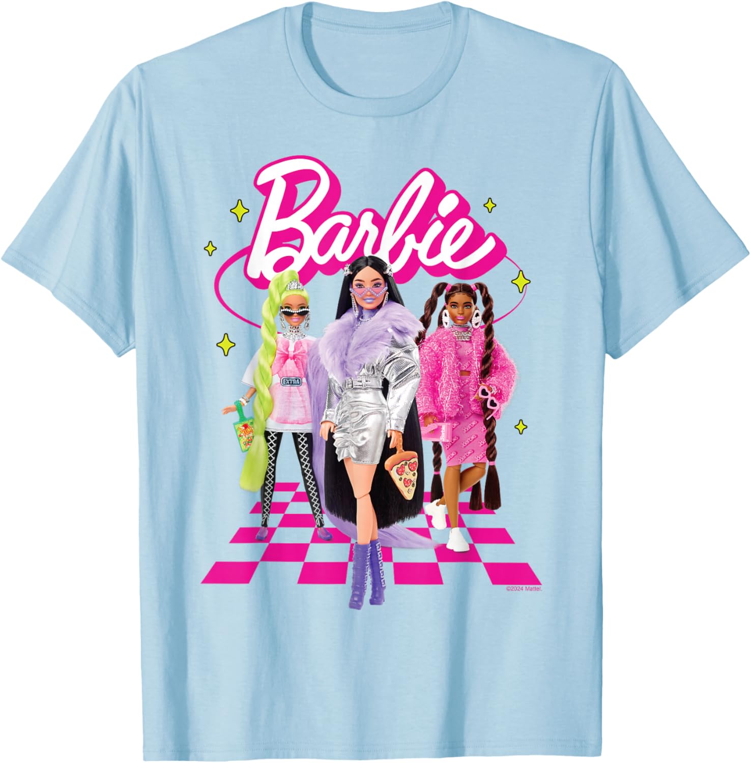 Barbie - Y2K Trio , White T-Shirt - T-Shirt | Light Blue