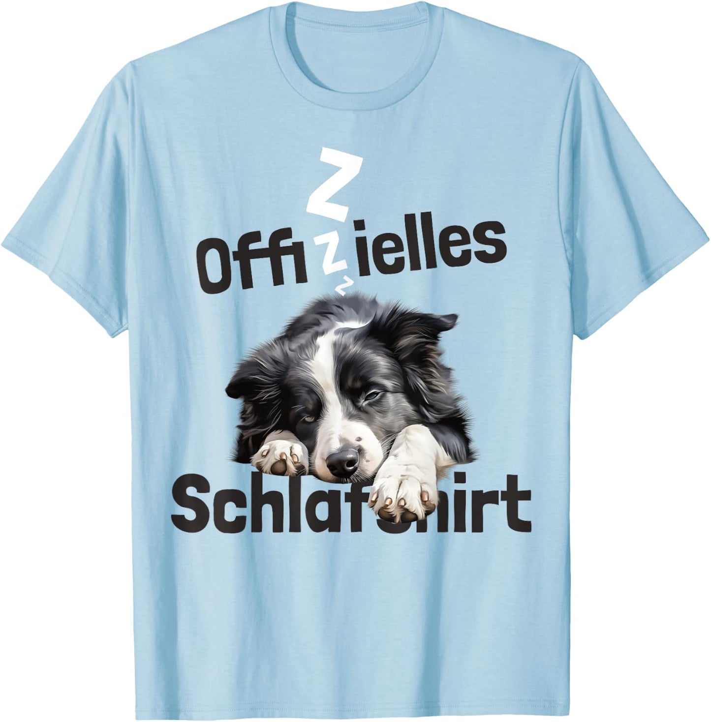 Official Border Collie Dog Pyjamas , blue T-Shirt - T-Shirt | Light Blue