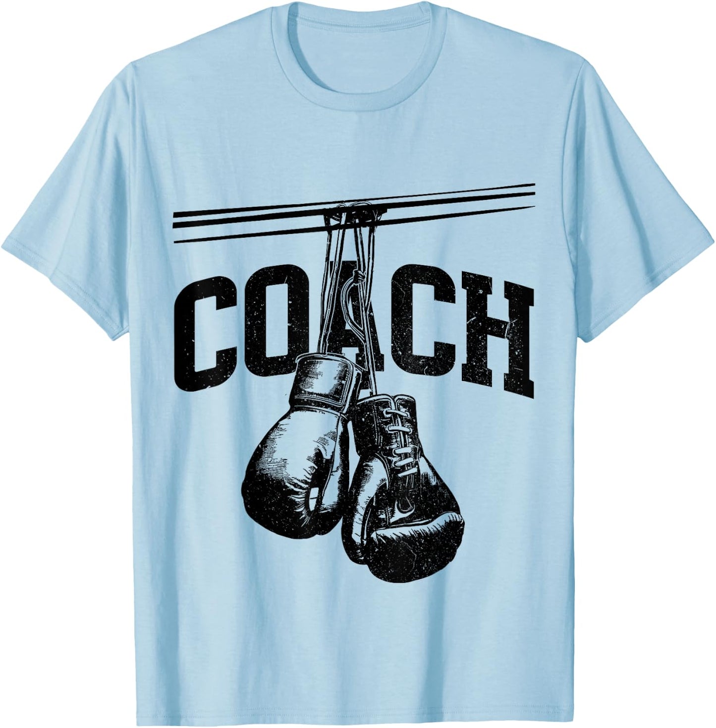 Boxing Coach, Kickboxing Muay Thai and Training MMA Gym , white, S T-Shirt - T-Shirt | Light Blue