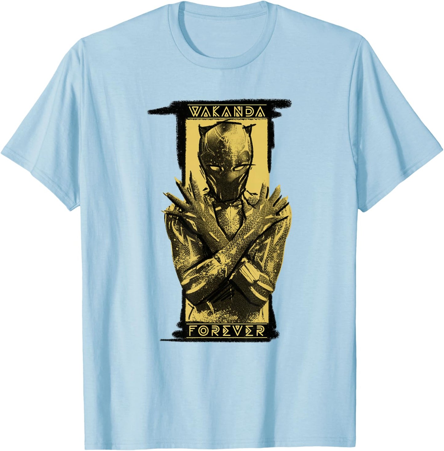 Marvel Black Panther: Wakanda Forever Shuri Salute Badge T-Shirt - T-Shirt | Light Blue