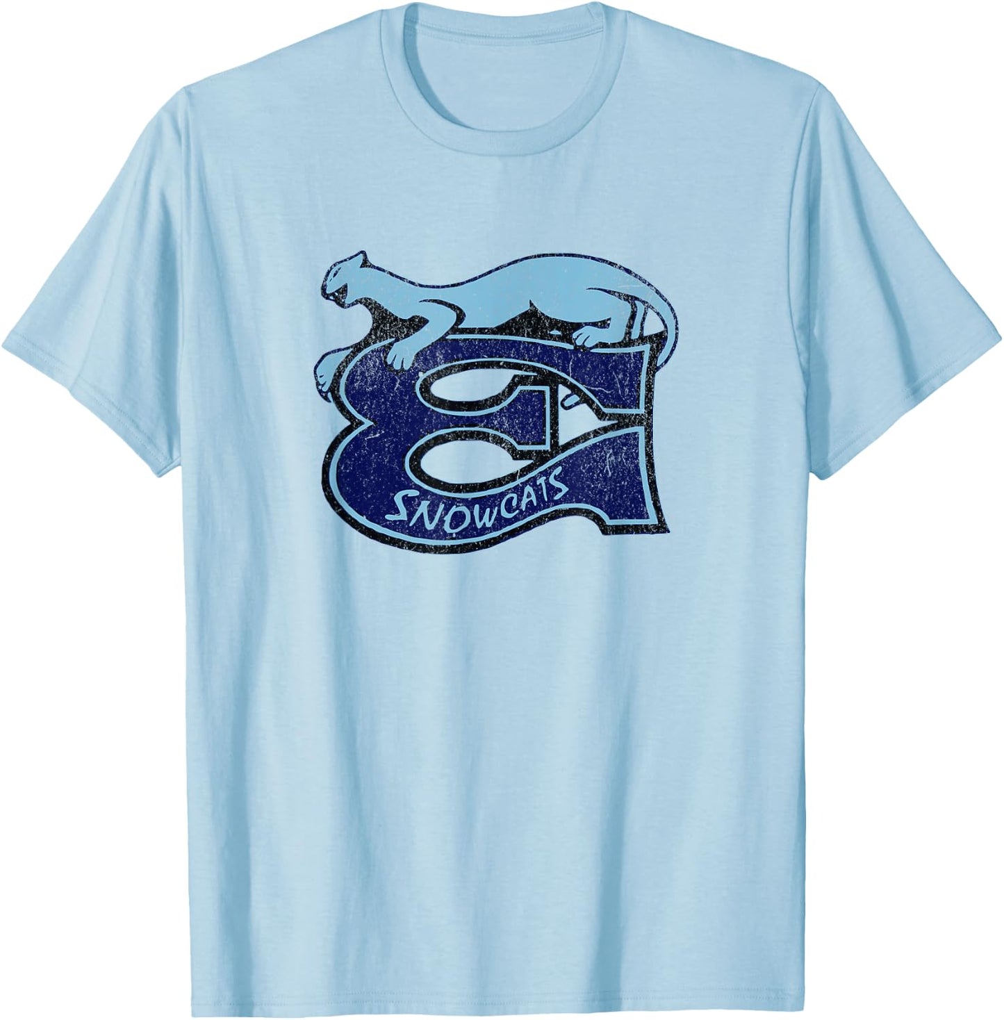 Retro Hockey Eugene Snowcats Équipe de hockey des années 90 T-Shirt - T-Shirt | Light Blue