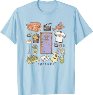 Friends - Friends Collage T-Shirt - T-Shirt | Light Blue